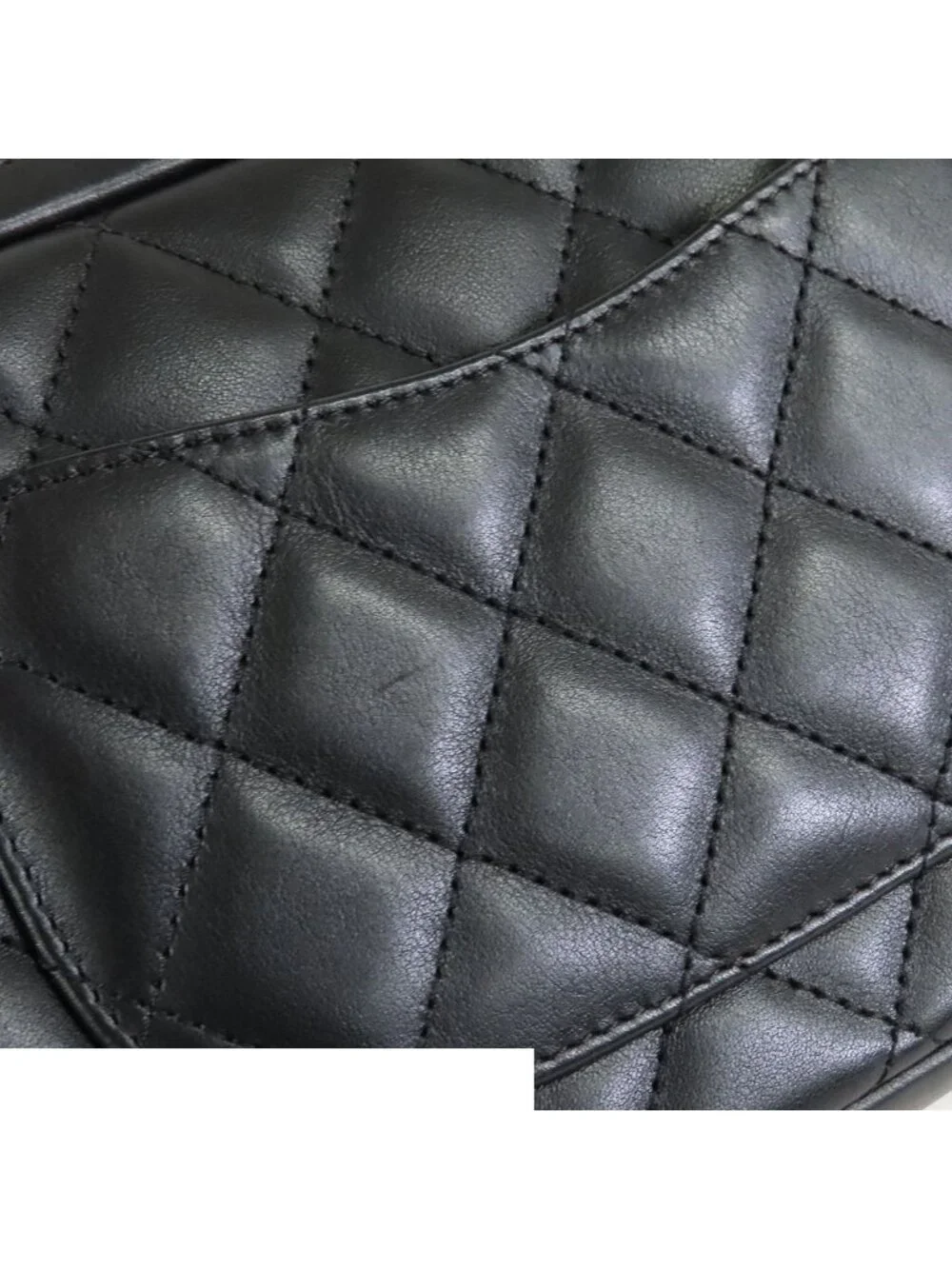 Chanel Cambon Line Black Pink Silver Leather Shoulder Bag